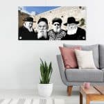 רבנים מעוצבות תמונת רבנים על רקע הכותל באור יום