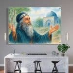 רבי שמעון בר יוחאי מתפלל במירון - ציור מים