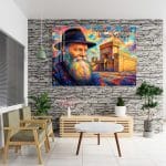 הרבי מלובביץברחבת בית המקדש - מריחות צבע