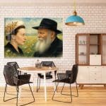 הרבי מלובביץ והרבנית חי'ה מושקא - צבעי מים