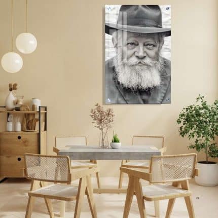 הרבי מלובביץ צילום פורטרט שחור לבן