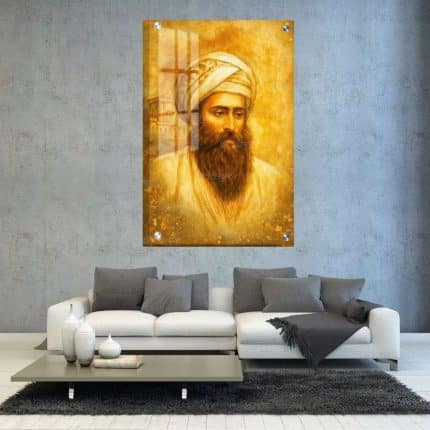 הבן איש חי - ציור מים בגווני זהב