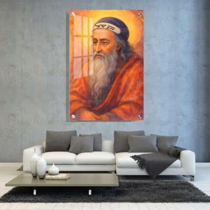 רבי שמעון בר יוחאי במערה - גווני אדום כתום